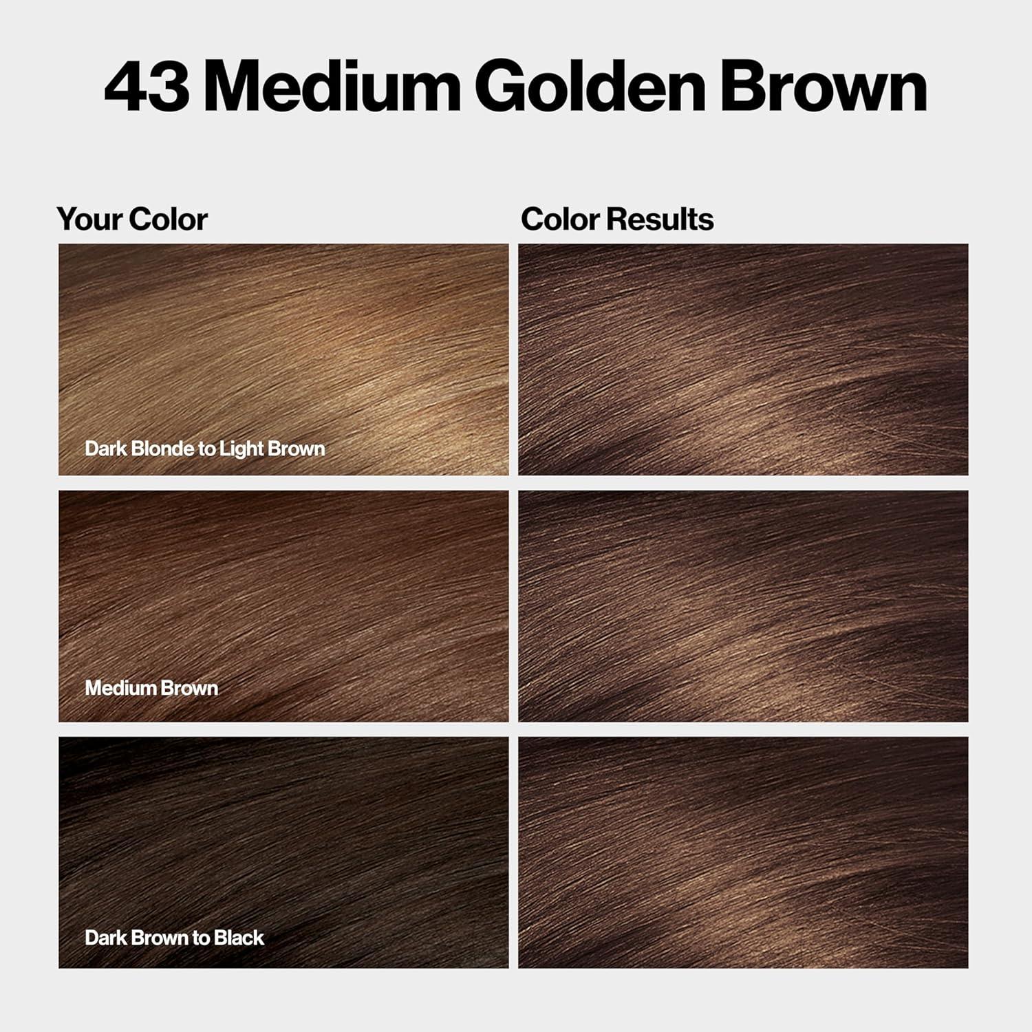 imageRevlon ColorSilk with Bond Repair Complex Brown Permanent Hair Color 100 Gray Coverage Ammonia Free Hair Dye Vegan Keratin 30 Dark Brown Pack of 343 Medium Golden Brown