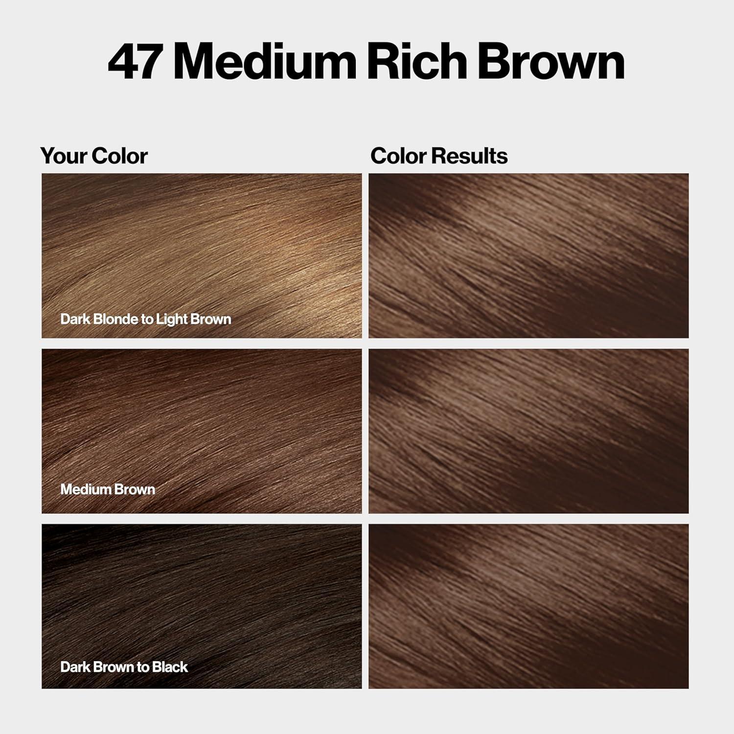 imageRevlon ColorSilk with Bond Repair Complex Brown Permanent Hair Color 100 Gray Coverage Ammonia Free Hair Dye Vegan Keratin 30 Dark Brown Pack of 347 Medium Rich Brown