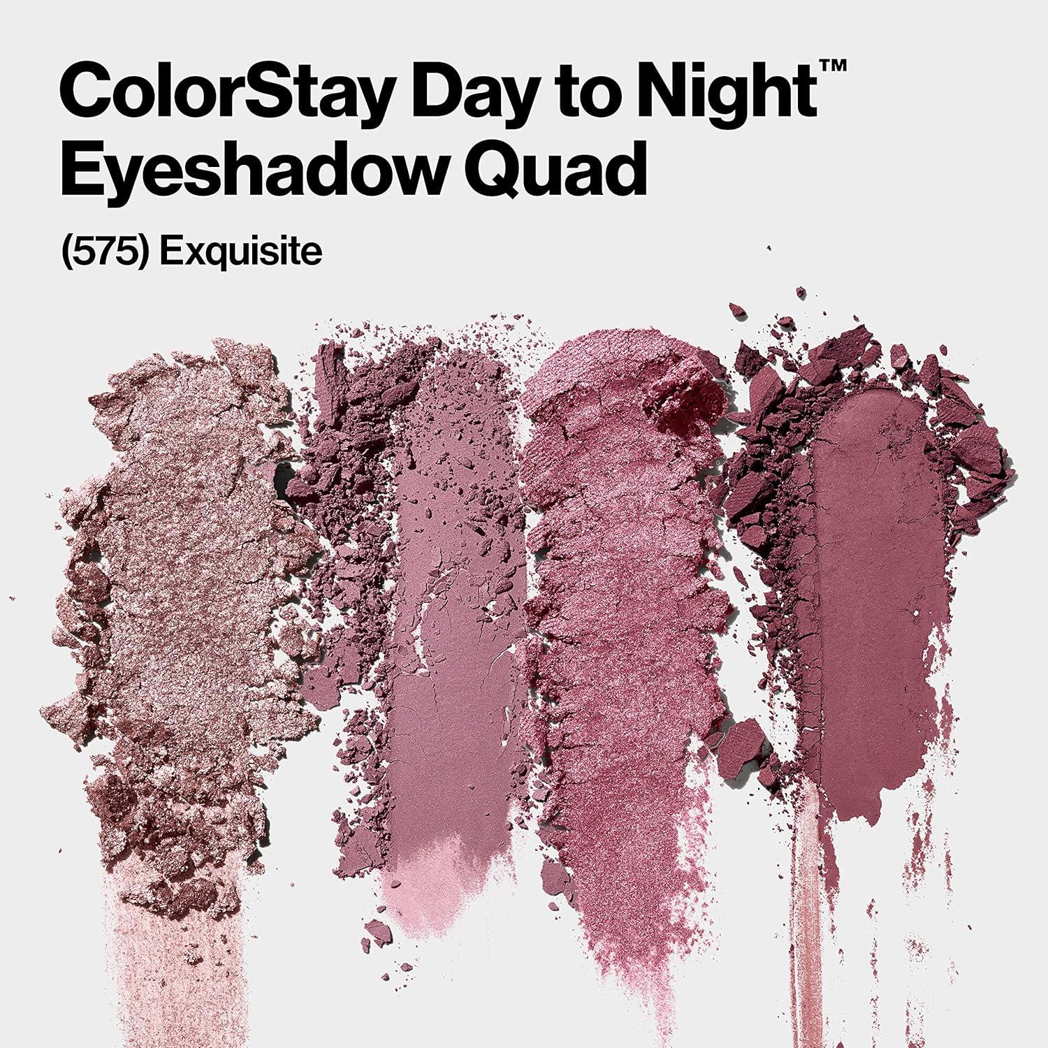 imageRevlon ColorStay Day to Night Eyeshadow Quad Longwear Shadow Palette with Transitional Shades and Buttery Soft Feel Crease ampamp Smudge Proof 505 Decadent 016 Oz575 Exquisite