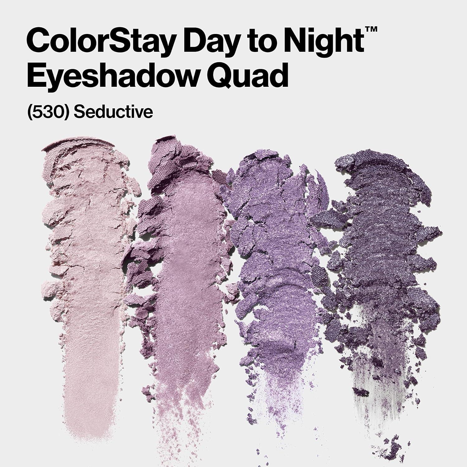 imageRevlon ColorStay Day to Night Eyeshadow Quad Longwear Shadow Palette with Transitional Shades and Buttery Soft Feel Crease ampamp Smudge Proof 505 Decadent 016 Oz530 Seductive