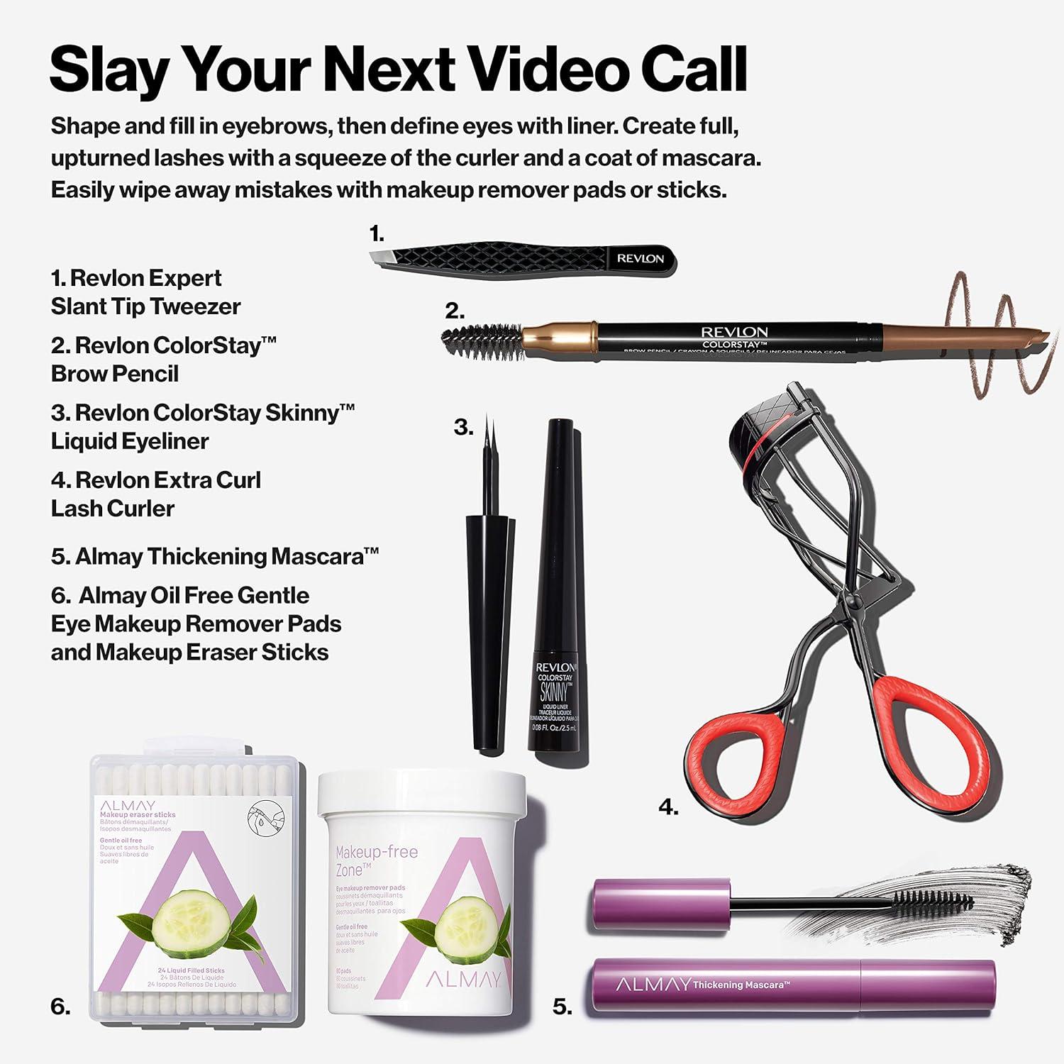 imageRevlon ColorStay Eyebrow Pencil with Spoolie Brush Waterproof HairLike Strokes for Natural Looking Brows 210 Soft Brown 0021 ozDark Brown