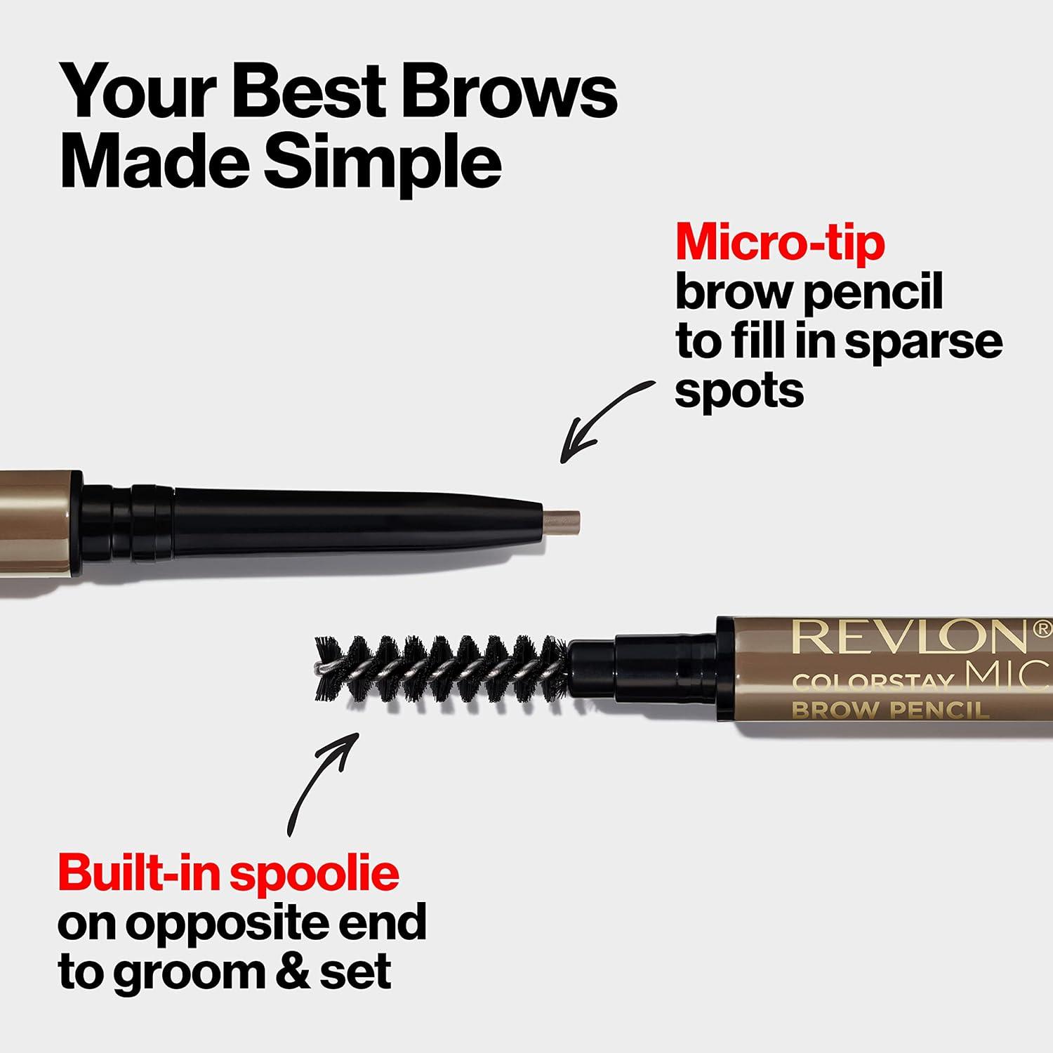 imageRevlon ColorStay Micro Eyebrow Pencil with Built In Spoolie Brush Infused with Argan and Marula Oil Waterproof Smudgeproof 451 Ash Blonde 0003 ozAsh Blonde