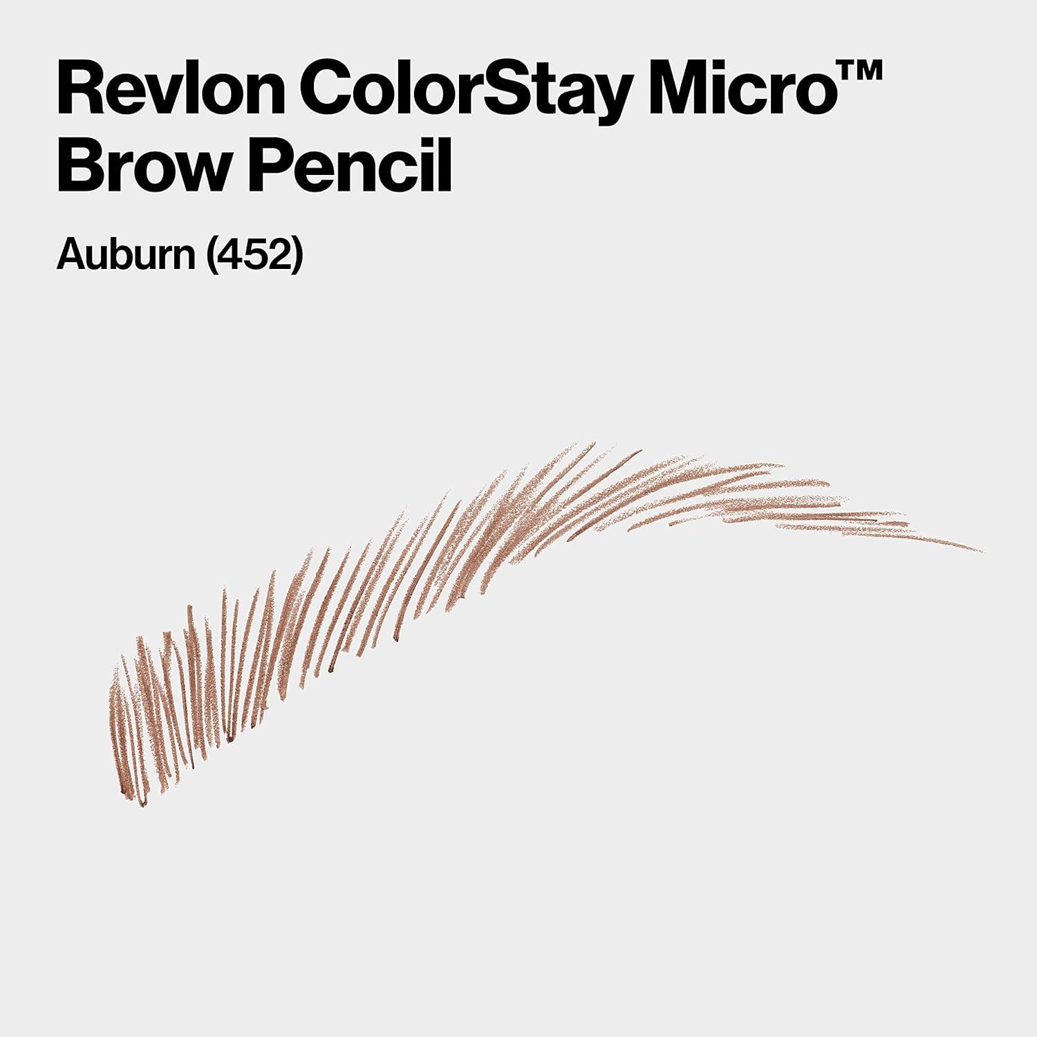 imageRevlon ColorStay Micro Eyebrow Pencil with Built In Spoolie Brush Infused with Argan and Marula Oil Waterproof Smudgeproof 451 Ash Blonde 0003 ozAuburn