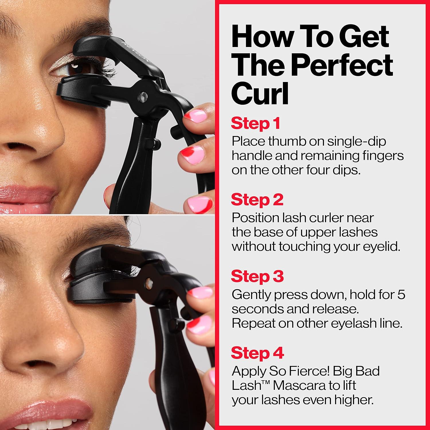 imageRevlon Comfort and Control Eyelash Curler Easy to Use with Storage for Refill Pads