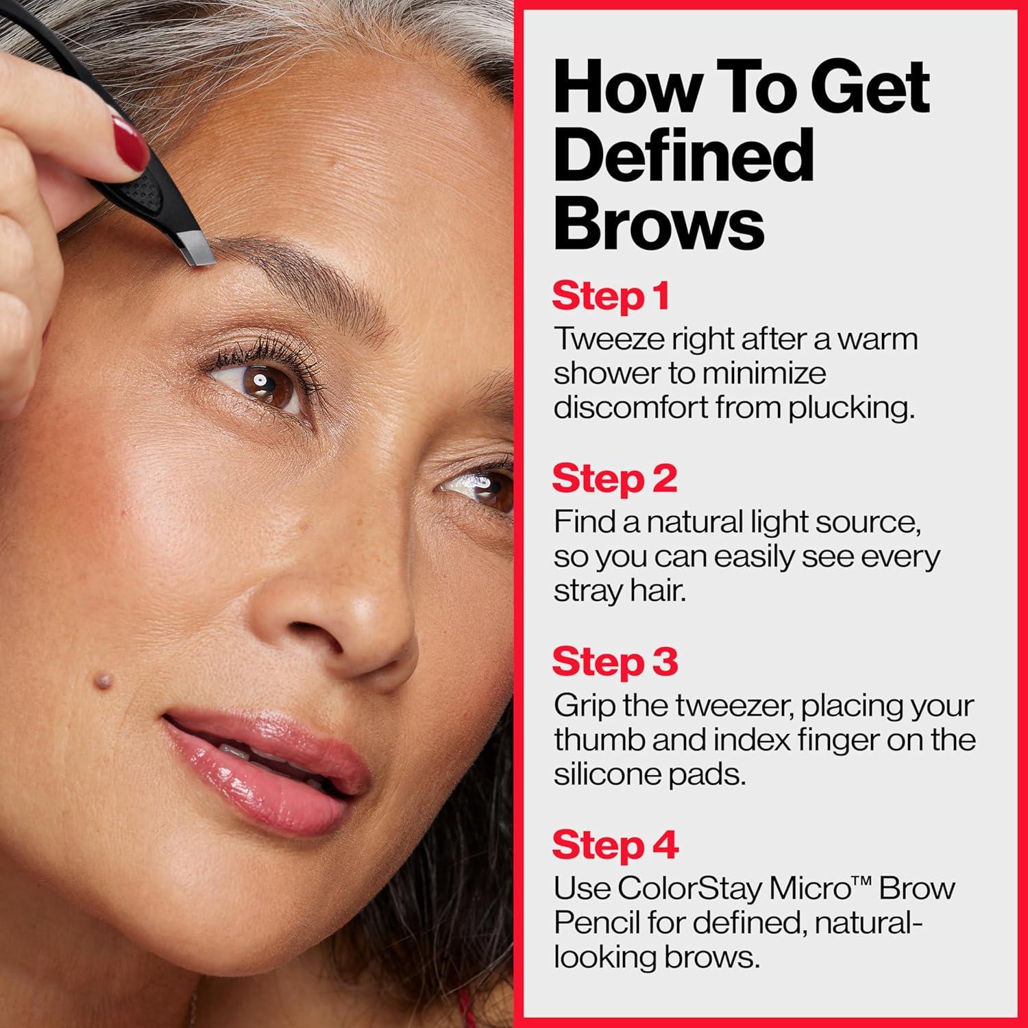 imageRevlon Comfort and Control Tweezer Easy to Use Eyebrow Tool with Wide Grip 1 count