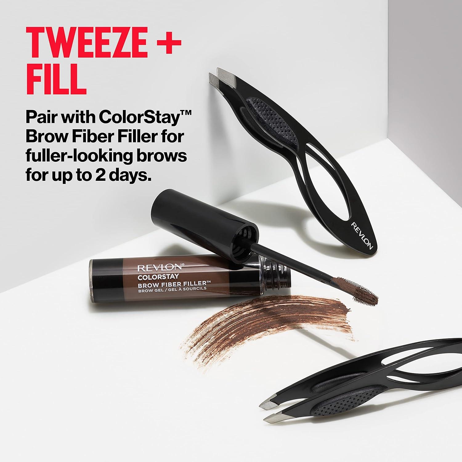 imageRevlon Comfort and Control Tweezer Easy to Use Eyebrow Tool with Wide Grip 1 count