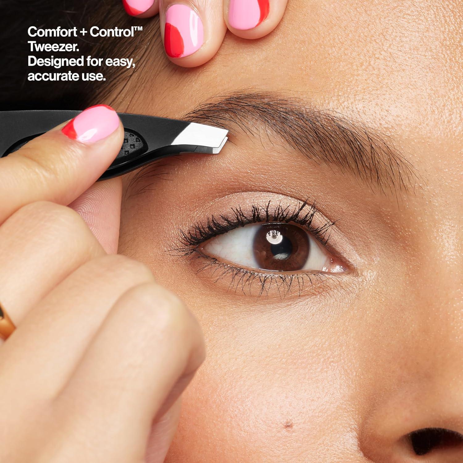 imageRevlon Comfort and Control Tweezer Easy to Use Eyebrow Tool with Wide Grip 1 count