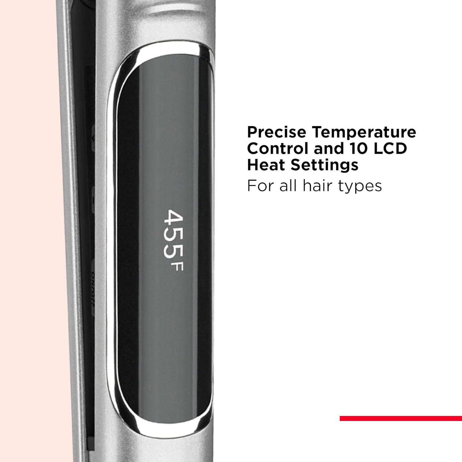 imageRevlon Copper Smooth Hair Flat Iron Frizz Control for Fast and Shiny Styles XL 112 inBlack