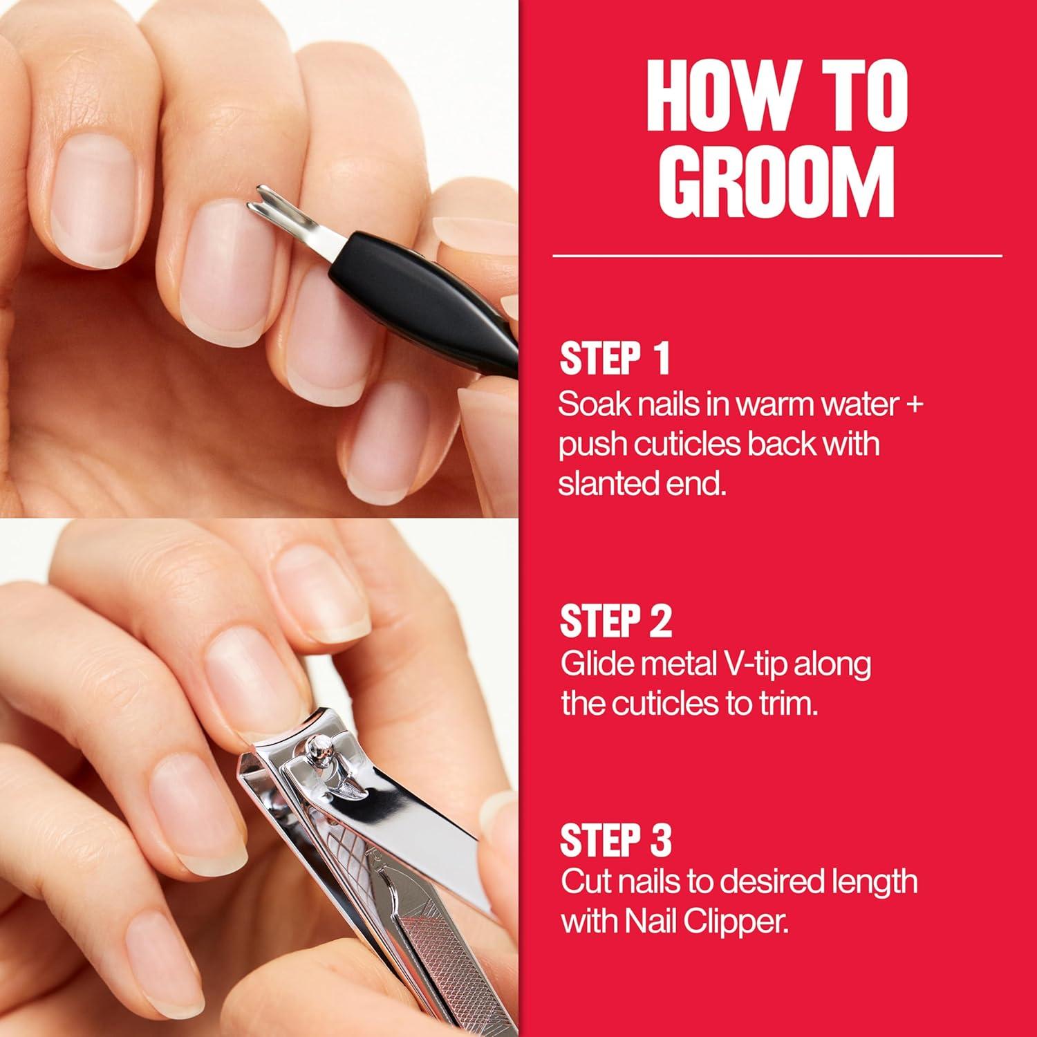 imageRevlon Cuticle Trimmer With Cap High Precision VTip and Comfortable Grip for Gentle and Easy Trimming 1 Count1 Count Pack of 1