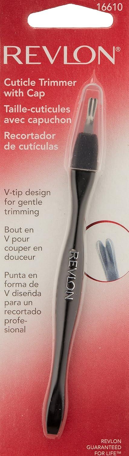 imageRevlon Cuticle Trimmer With Cap High Precision VTip and Comfortable Grip for Gentle and Easy Trimming 1 Count1 Count Pack of 2