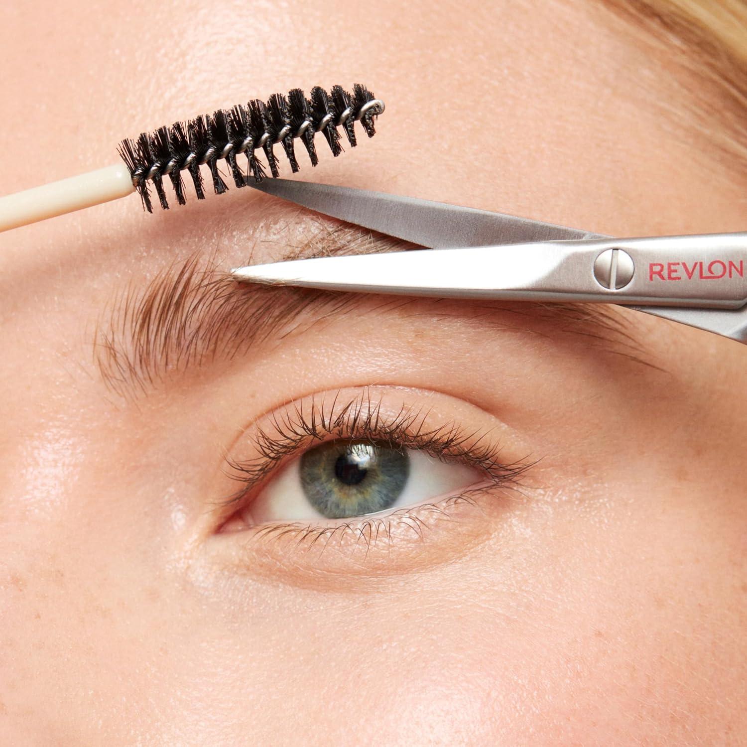 imageRevlon Designer Series Brow Set Trimming and Shaping Eyebrow Kit with Scissors and Spoolie Brush Easy to Use at Home or on The Go 1 Count