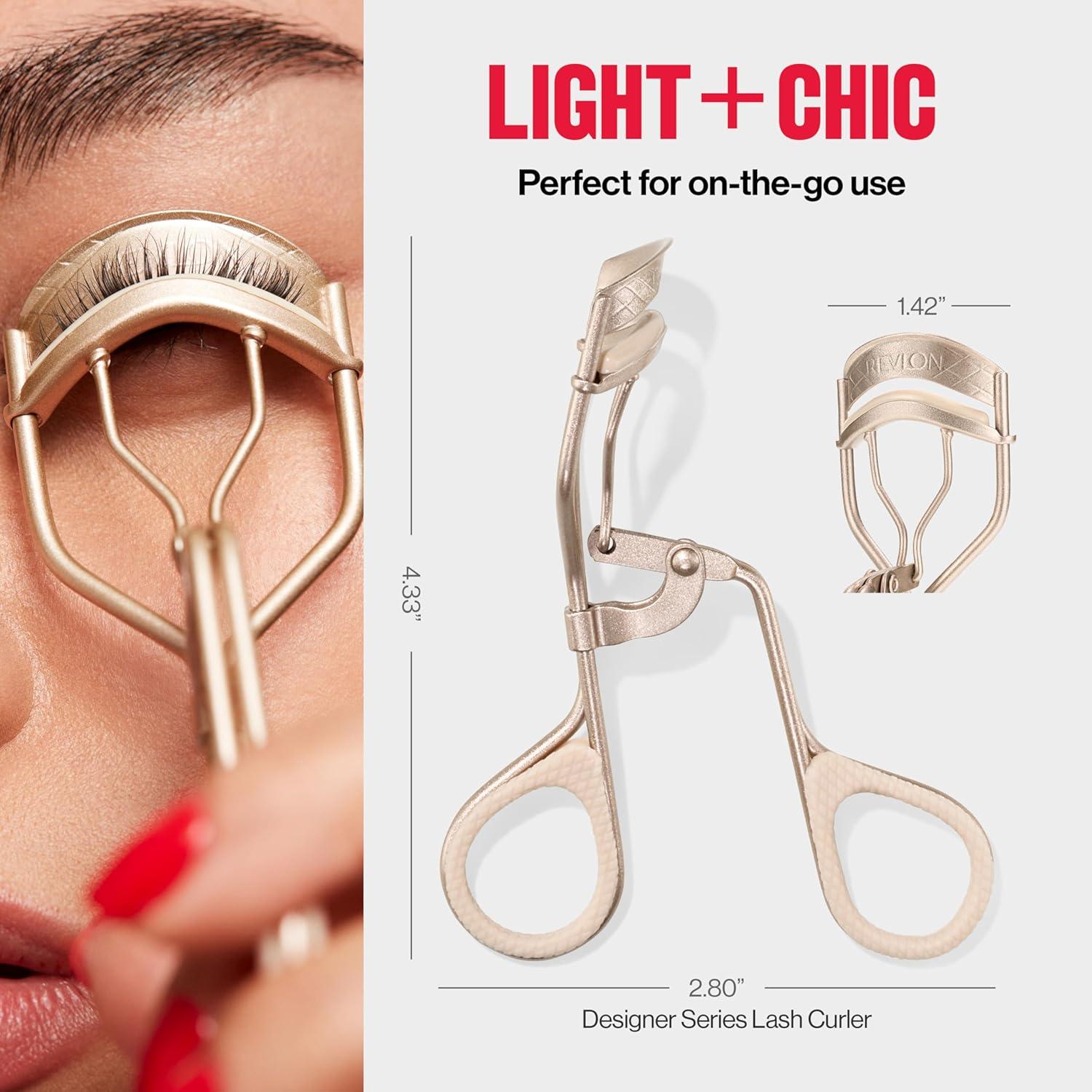 imageRevlon Designer Series Lash Curler Eyelash Lift for an Eye Opening Look with Finger Grips for a Non Slip Grip Easy to Use 1 Count