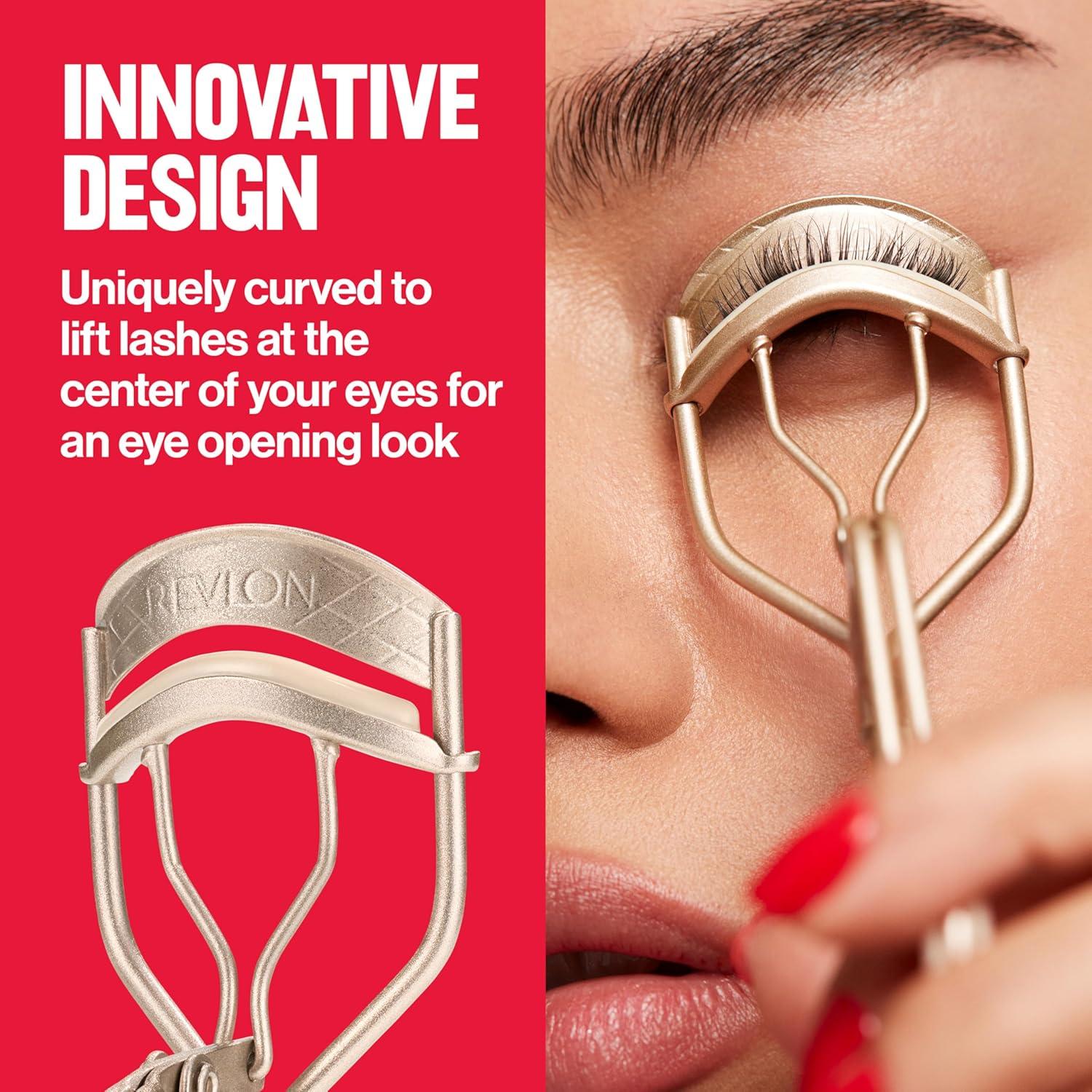imageRevlon Designer Series Lash Curler Eyelash Lift for an Eye Opening Look with Finger Grips for a Non Slip Grip Easy to Use 1 Count