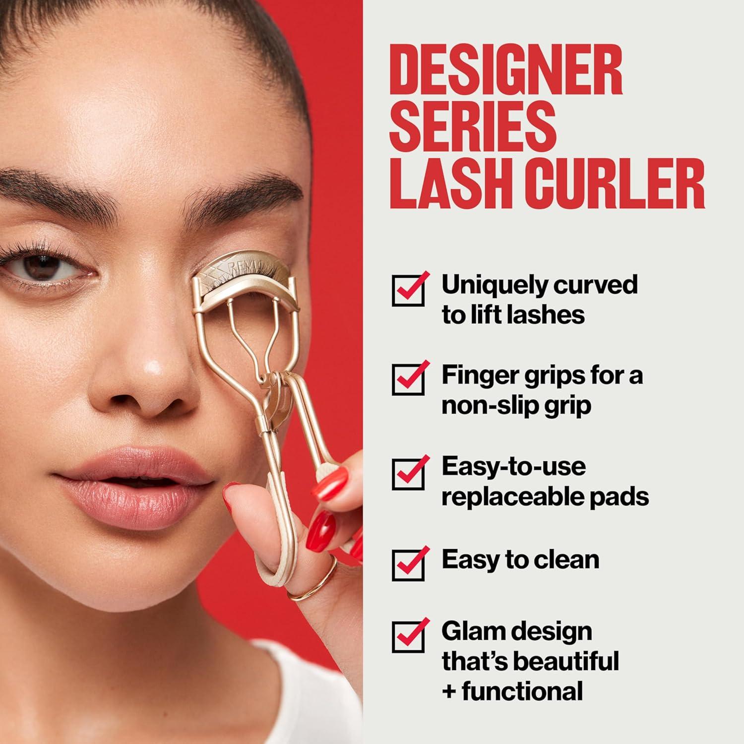 imageRevlon Designer Series Lash Curler Eyelash Lift for an Eye Opening Look with Finger Grips for a Non Slip Grip Easy to Use 1 Count