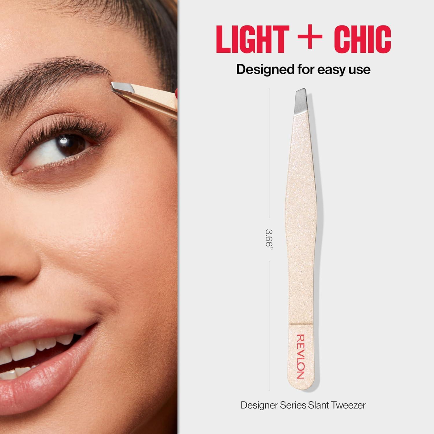 imageRevlon Designer Series Slant Tweezer High Precision Made With Long Lasting Stainless Steel 1 Count