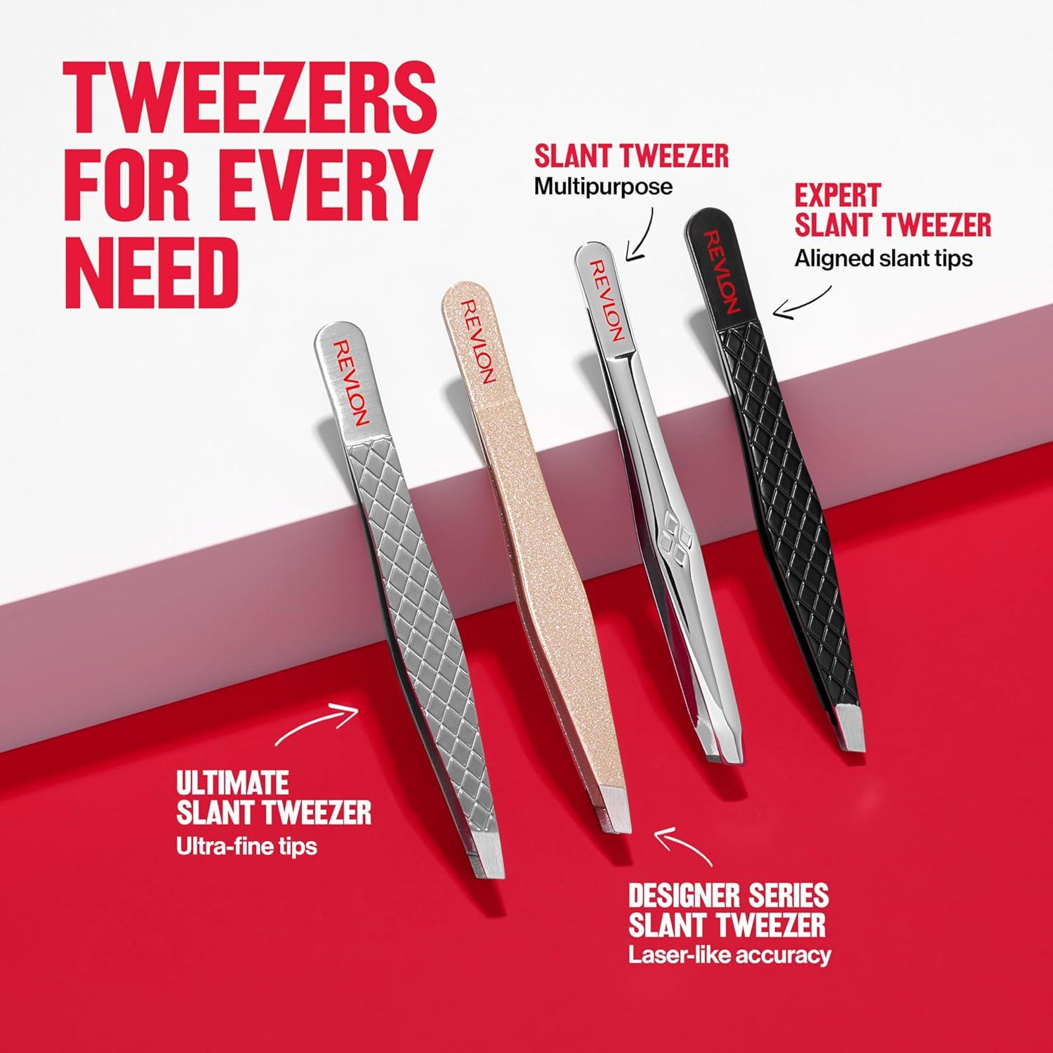 imageRevlon Designer Series Slant Tweezer High Precision Made With Long Lasting Stainless Steel 1 Count