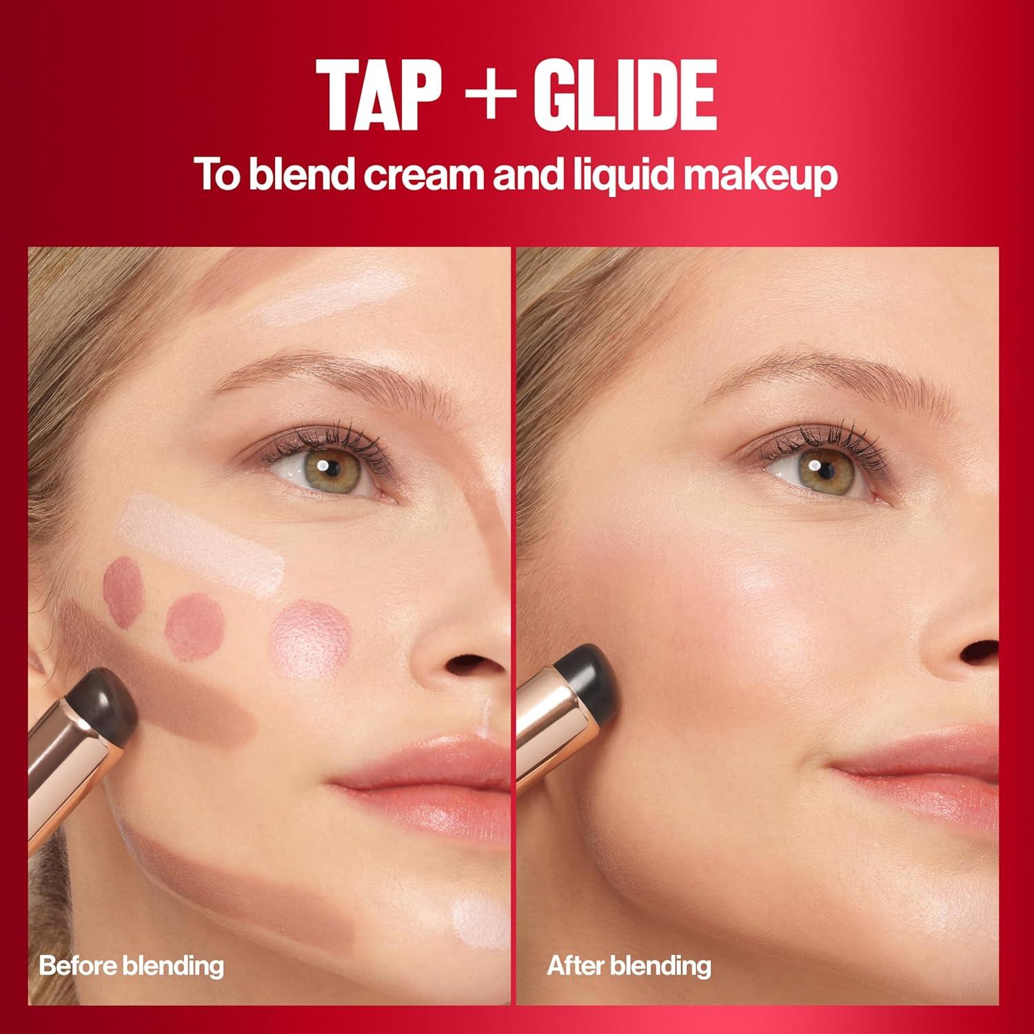 imageRevlon Dual Ended Jelly Makeup Blender Tool Silicone Makeup Applicator for Blush Bronzer Concealer Contour Eyes and Lips 1 count