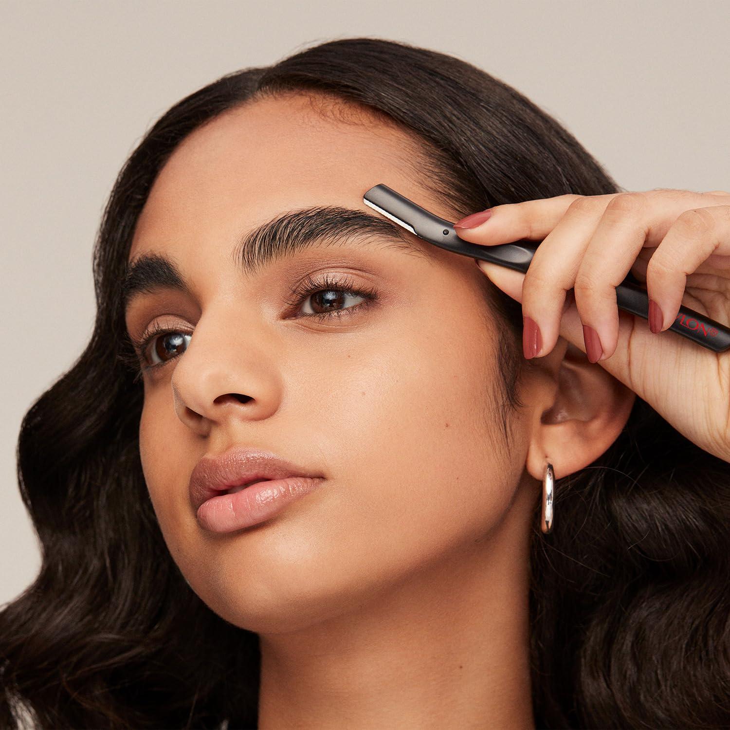 imageRevlon Eyebrow Precision Shaper Eye Brow Razor Hair Remover Blade Reusable Made with Japanese Stainless Steel Pack of 21 Count Pack of 1