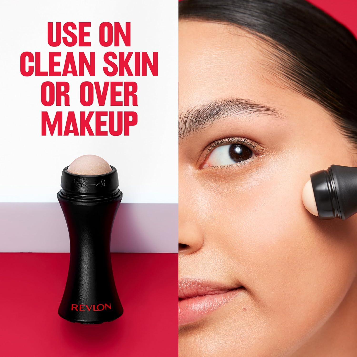 imageRevlon Face Roller Oily Skin Control for Makeup Oil Absorbing Volcanic Reusable Facial Skincare Tool for AtHome or OntheGo Mini Massage 1 Count1 Count Pack of 1