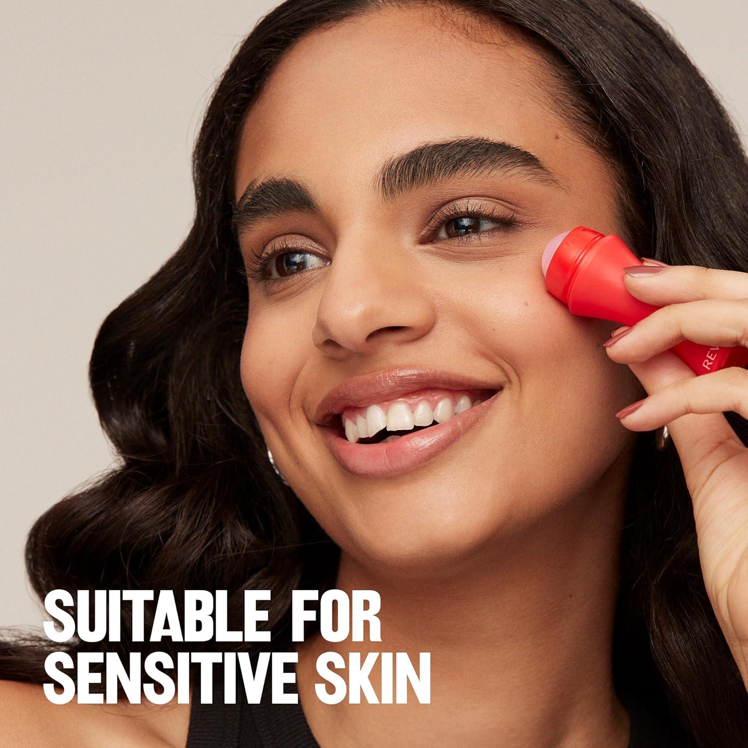 imageRevlon Face Roller Oily Skin Control for Makeup Oil Absorbing Volcanic Reusable Facial Skincare Tool for AtHome or OntheGo Mini Massage 1 CountPack of 2