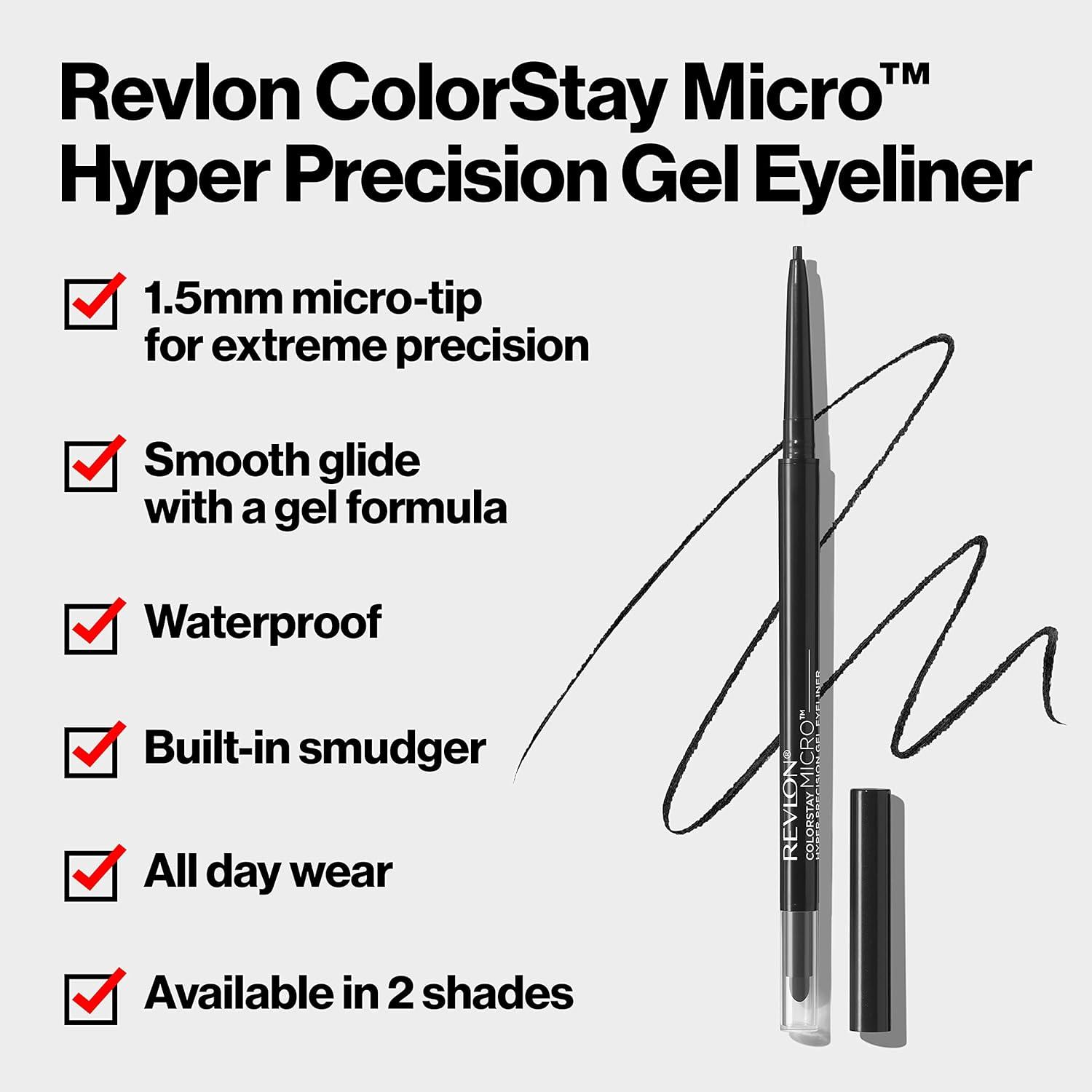 imageRevlon Gel Eyeliner ColorStay Micro Hyper Precision Eye Makeup with Builtin Smudger Waterproof Longwearing with Micro Precision Tip 215 Brown 0002 ozBrown