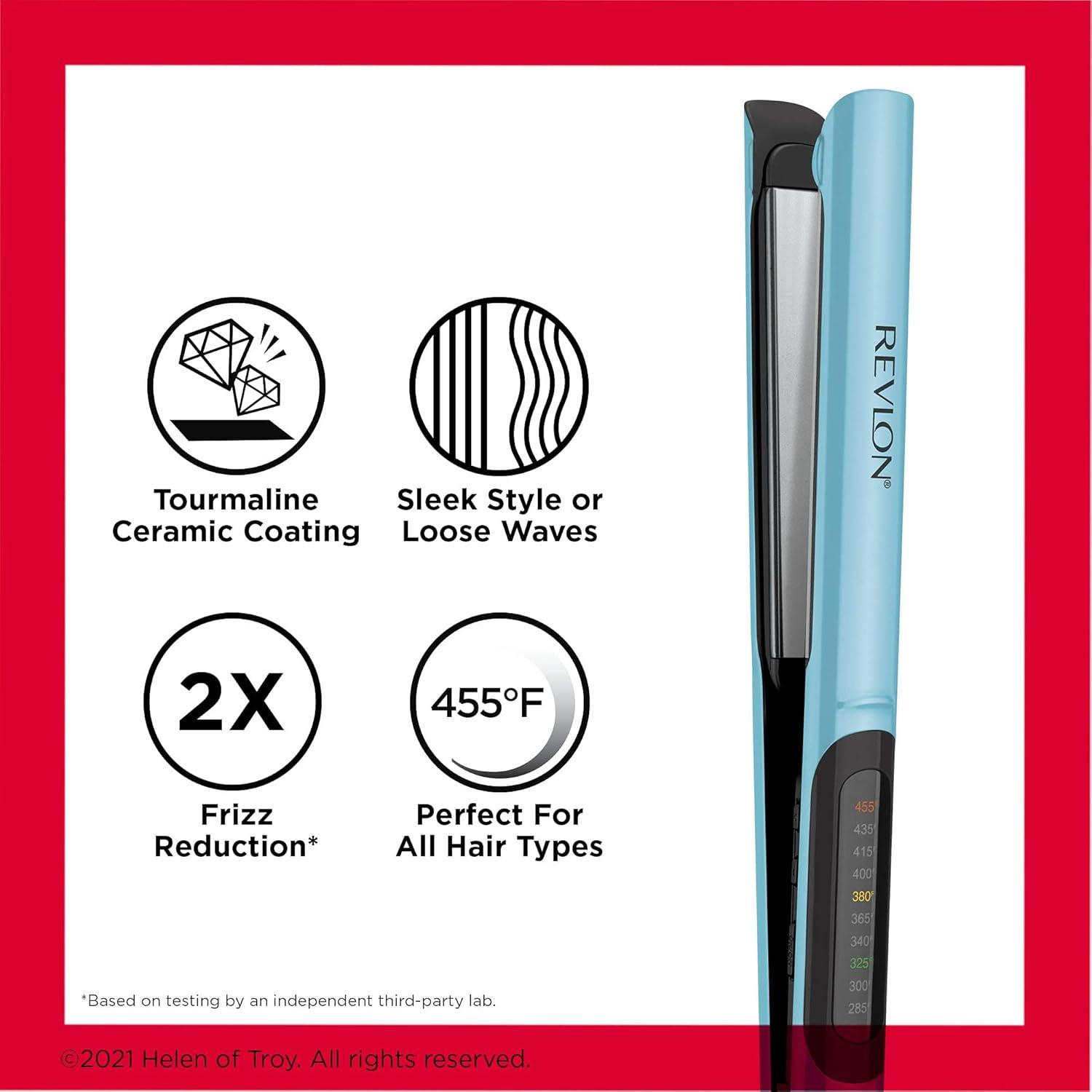 imageRevlon Lasting Brilliance Digital Hair Flat Iron Fast Smooth and Shiny Styling 1 in1 inch