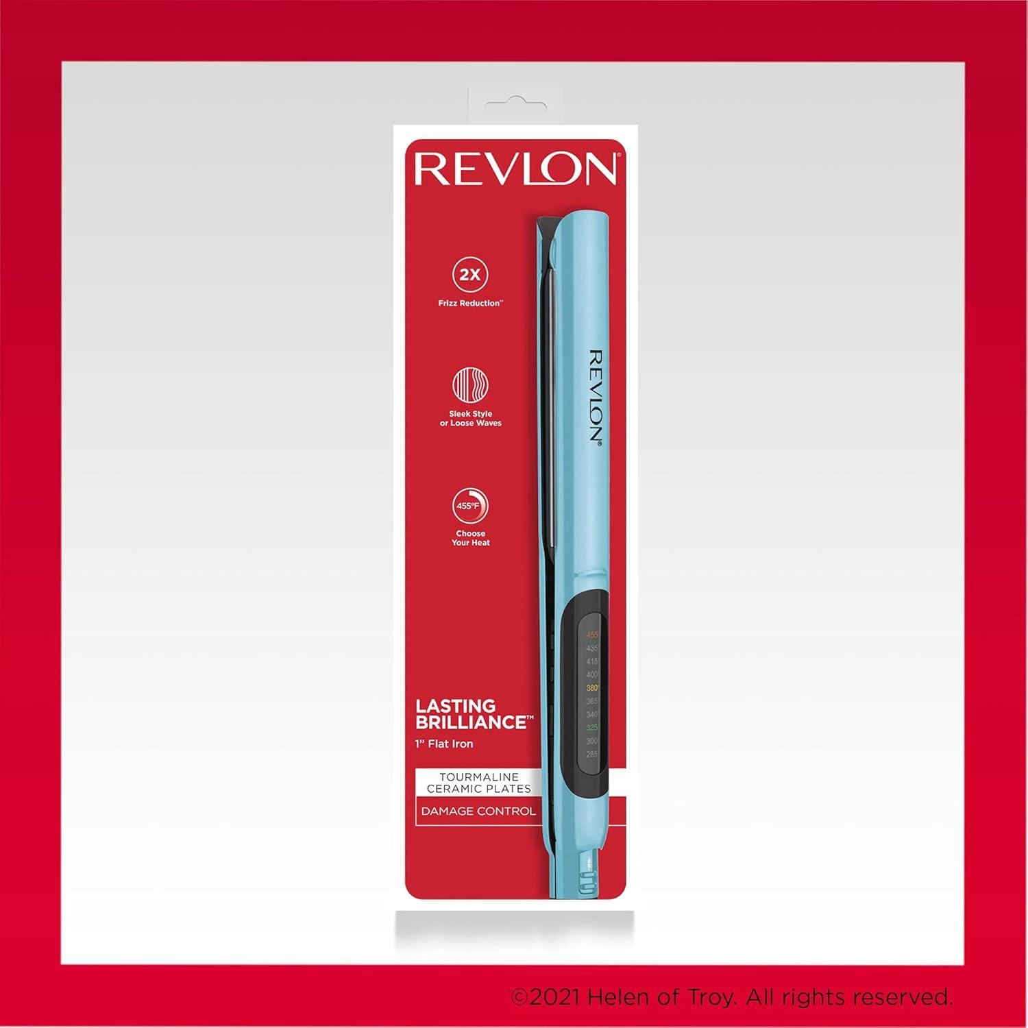 imageRevlon Lasting Brilliance Digital Hair Flat Iron Fast Smooth and Shiny Styling 1 in1 inch