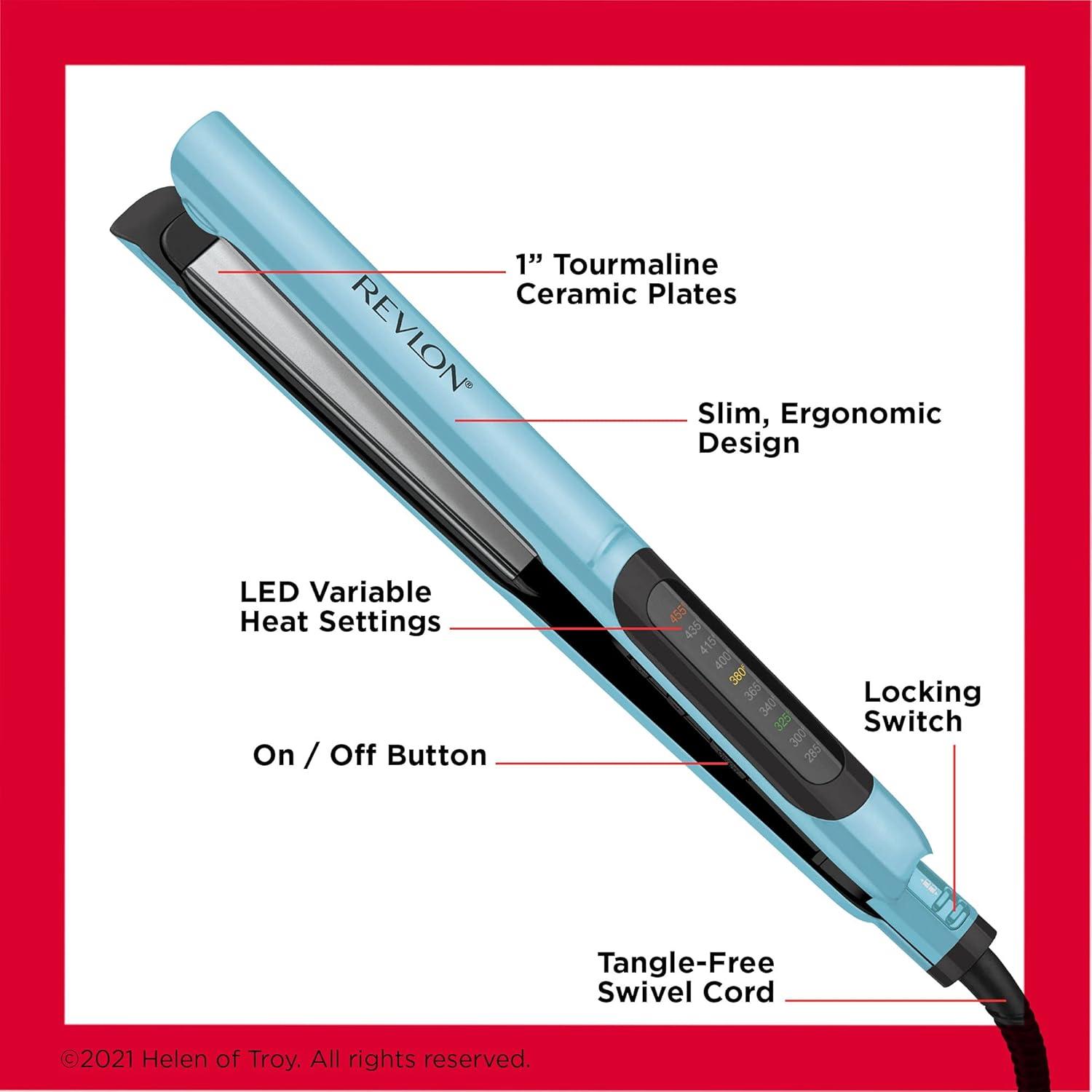 imageRevlon Lasting Brilliance Digital Hair Flat Iron Fast Smooth and Shiny Styling 1 in1 inch