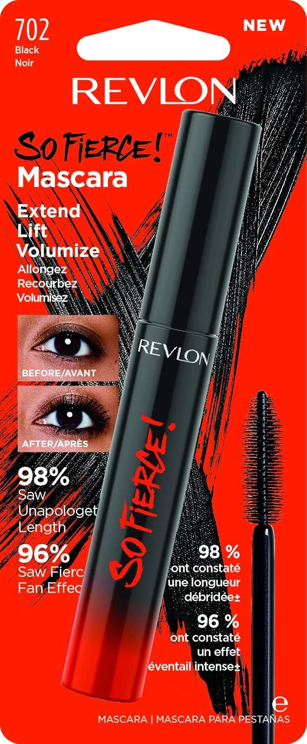 imageRevlon Mascara So Fierce Eye Makeup Lasts up to 24 Hours No Clump SmudgeProof FlakeFree 701 Blackest Black 025 fl ozBlack