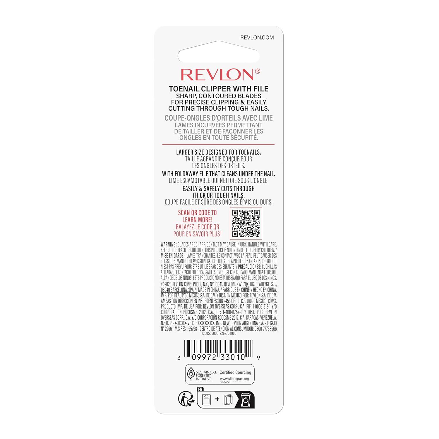 imageRevlon Nail Clipper Gifts for Men ampamp Women Stocking Stuffers Nail Care Tools Curved Blade ampamp Foldaway Nail File for Trimming ampamp Grooming Easy to Use Pack of 11 Count Pack of 12