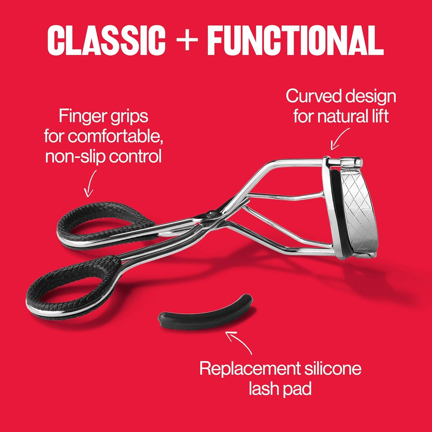 imageRevlon Natural Curl Lash Curler Gives a Natural Eyelash Lift with Finger Grips for a Non Slip Grip Easy to Use 1 Count