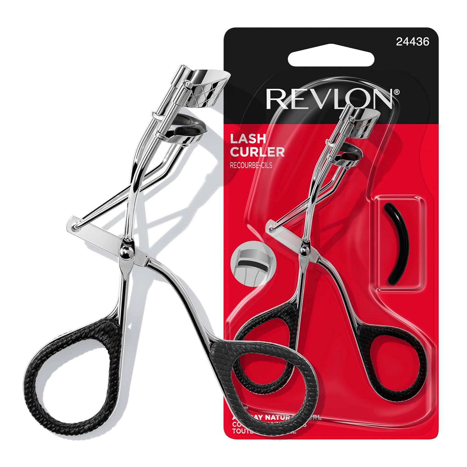 imageRevlon Natural Curl Lash Curler Gives a Natural Eyelash Lift with Finger Grips for a Non Slip Grip Easy to Use 1 Count