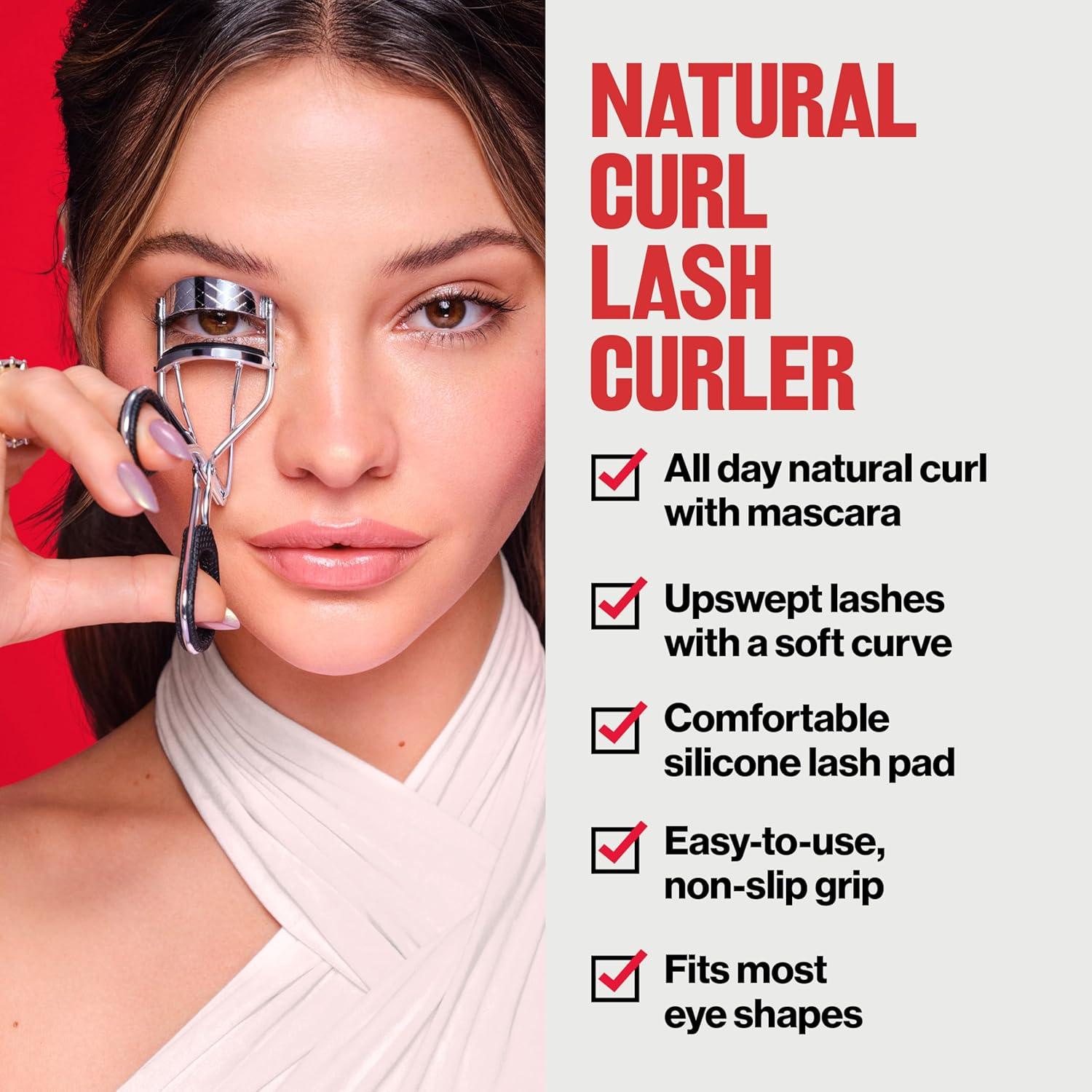 imageRevlon Natural Curl Lash Curler Gives a Natural Eyelash Lift with Finger Grips for a Non Slip Grip Easy to Use 1 Count