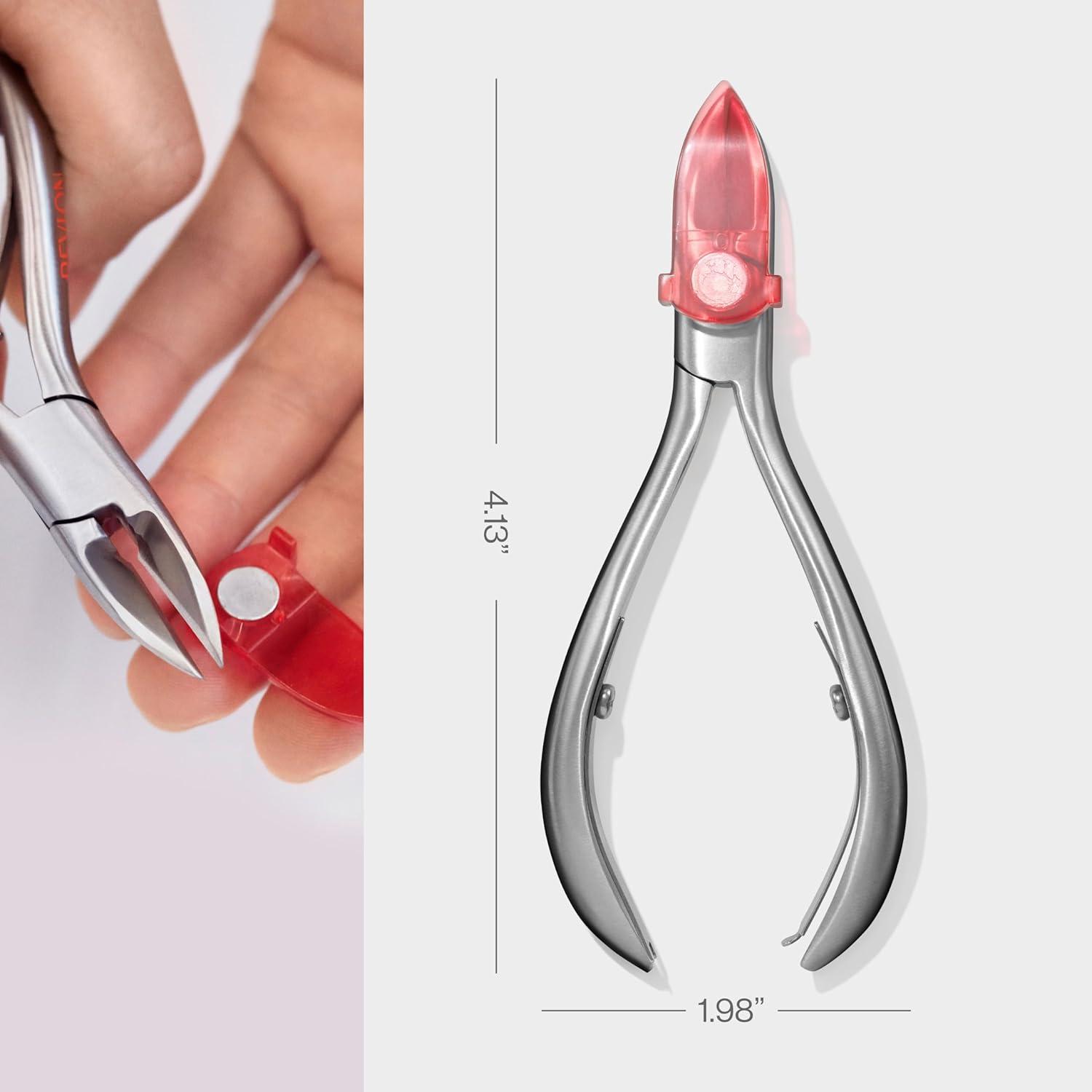 imageRevlon NoRicochet Nail Nipper MessFree Cuticle Remover Tool with Magnetic Shield for No FlyAway Clippings Made with Stainless Steel and Precision Blade Easy Grip 1 Count