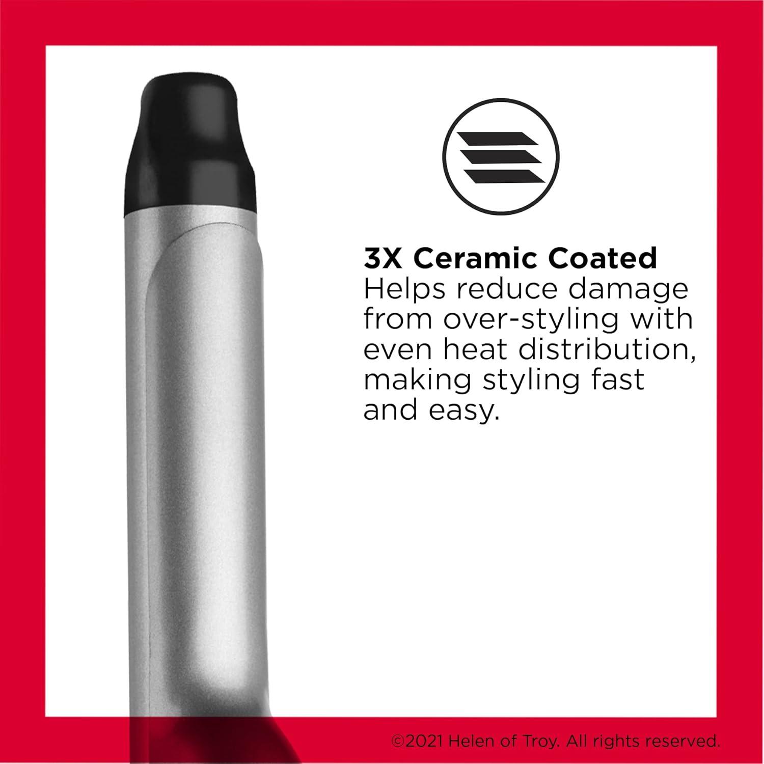 imageRevlon Perfect Heat Triple Ceramic Curling Iron For Silky Smooth Medium Curls 1 in1 Ceramic Barrel