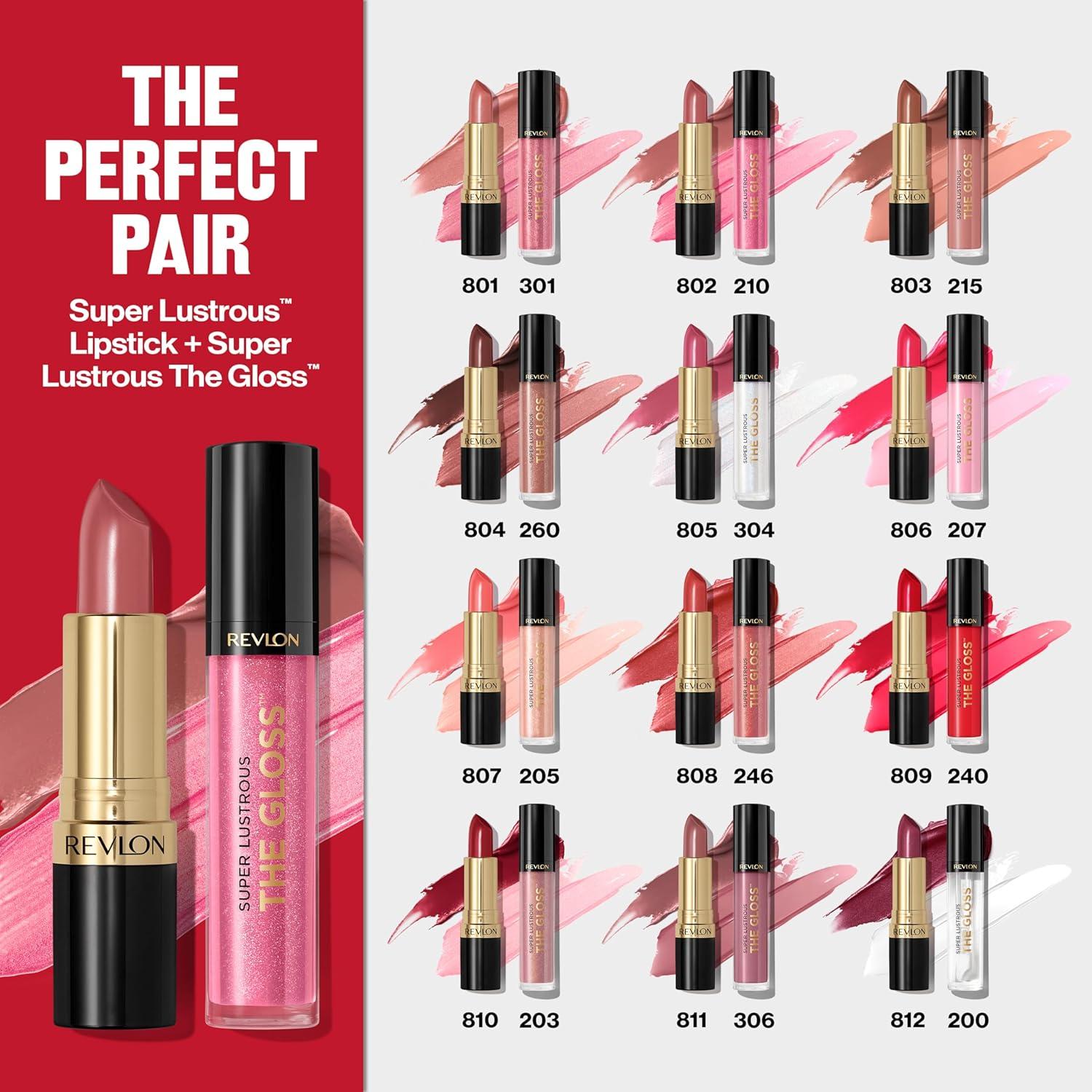 imageRevlon Super Lustrous The Gloss 5 Piece Lipgloss Gift Set Nonsticky High Shine Color in Cream ampamp Pearl Finishes Pack of 5 075 Fl Oz200 Crystal Clear