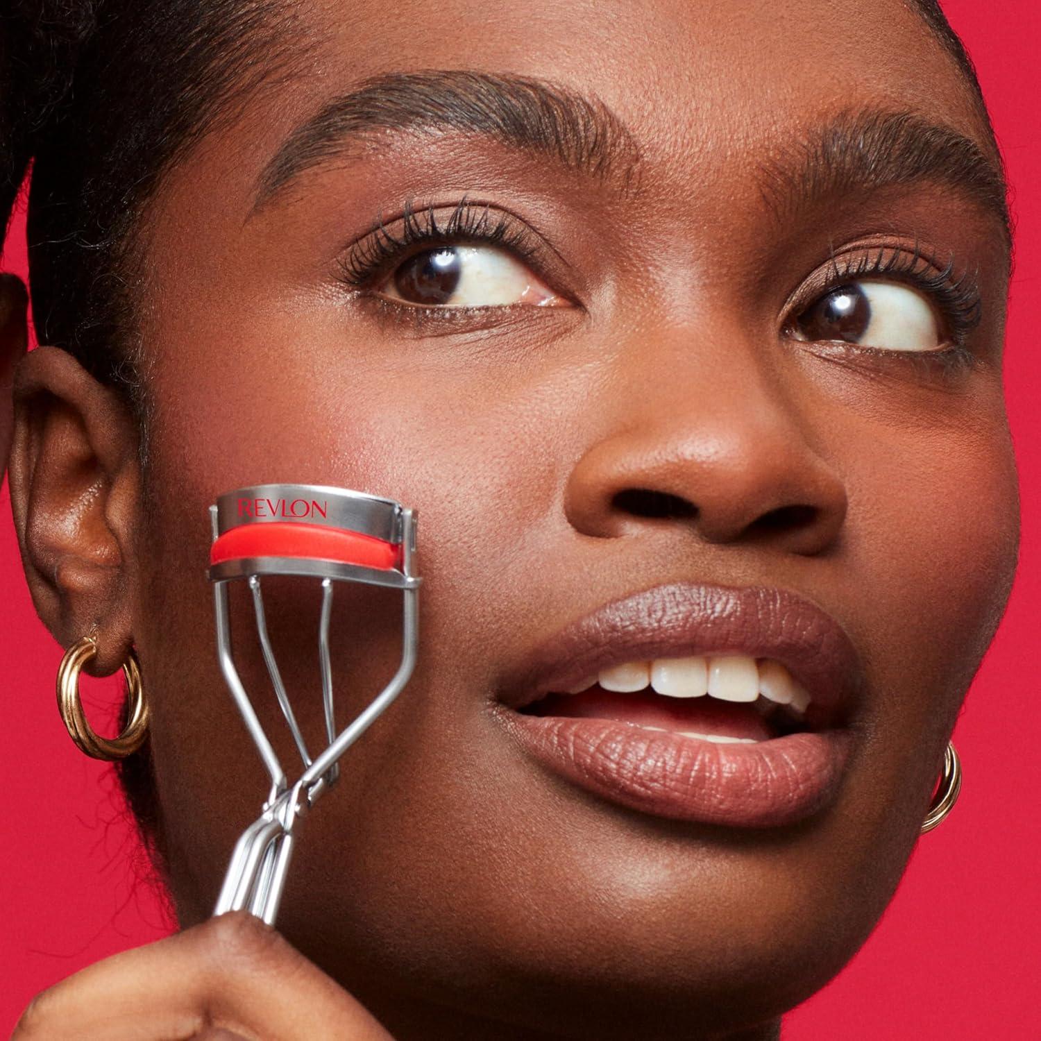 imageRevlon TripleStepped Lash Curler Eyelash Lift For a SuperCurled Look in One Squeeze 3Tiered Pads for Gentle TugFree Curling 1 CountEyelash Curler