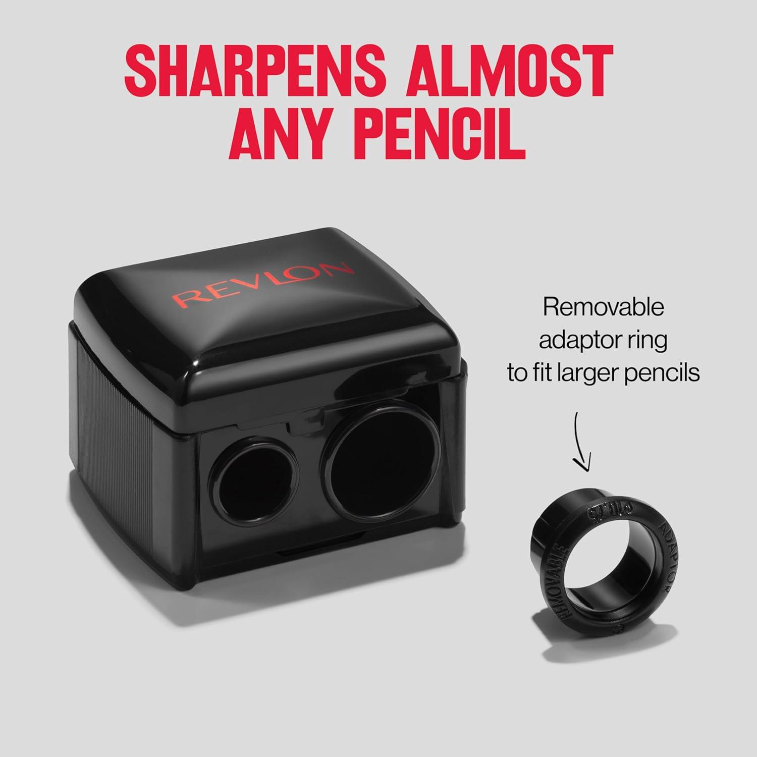 imageRevlon Universal Points Sharpener Makeup Sharpener for Wooden and Plastic Makeup Pencils Fits Small to Large Pencils Easy to Clean 2 PackPack of 1