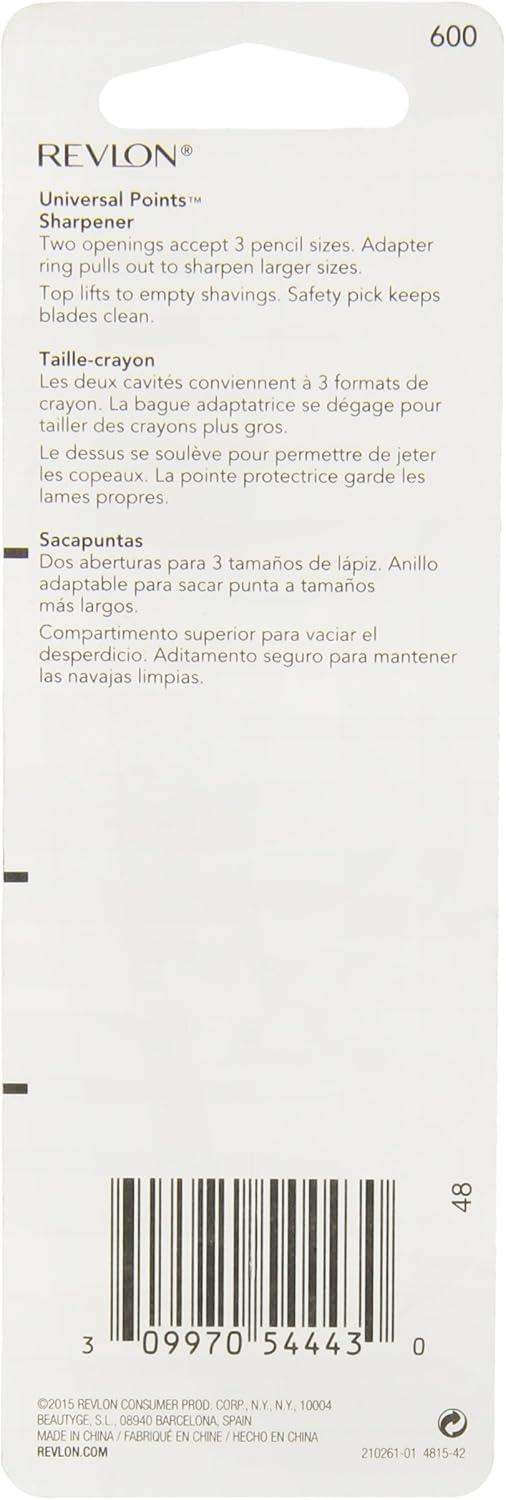 imageRevlon Universal Points Sharpener Makeup Sharpener for Wooden and Plastic Makeup Pencils Fits Small to Large Pencils Easy to Clean 2 PackPack of 2