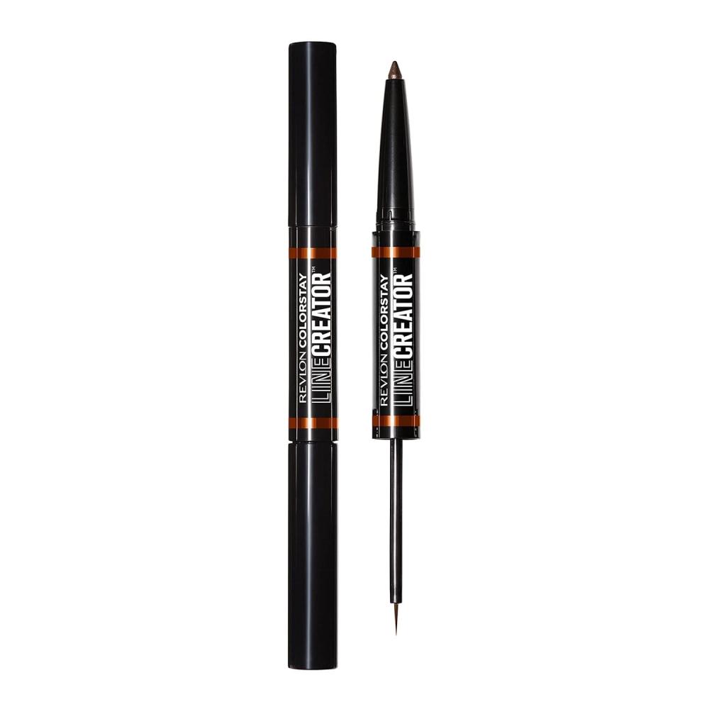 imageREVLON Liquid Eyeliner ampamp Smoky Kohl Pencil ColorStay Line Creator Eye Makeup Waterproof ampamp Transferproof Blackout 0004 oz152 Leathercraft