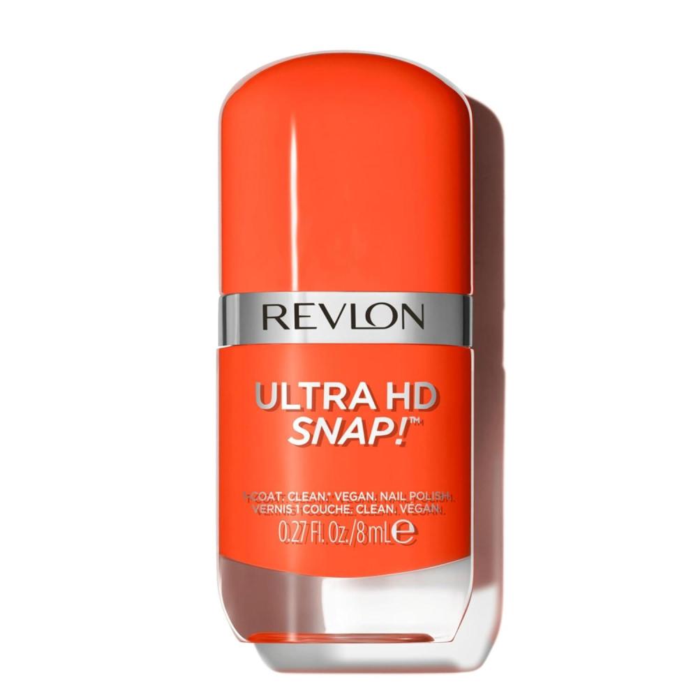 imageREVLON Ultra HD Snap Nail Color Natural Rich Glossy Polish 100 Vegan Formula No Base or Top Coat Needed 014 Red and Real 027 fl oz007 Hot Stuff