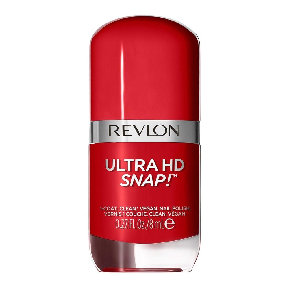 imageREVLON Ultra HD Snap Nail Color Natural Rich Glossy Polish 100 Vegan Formula No Base or Top Coat Needed 014 Red and Real 027 fl oz030 Cherry On Top