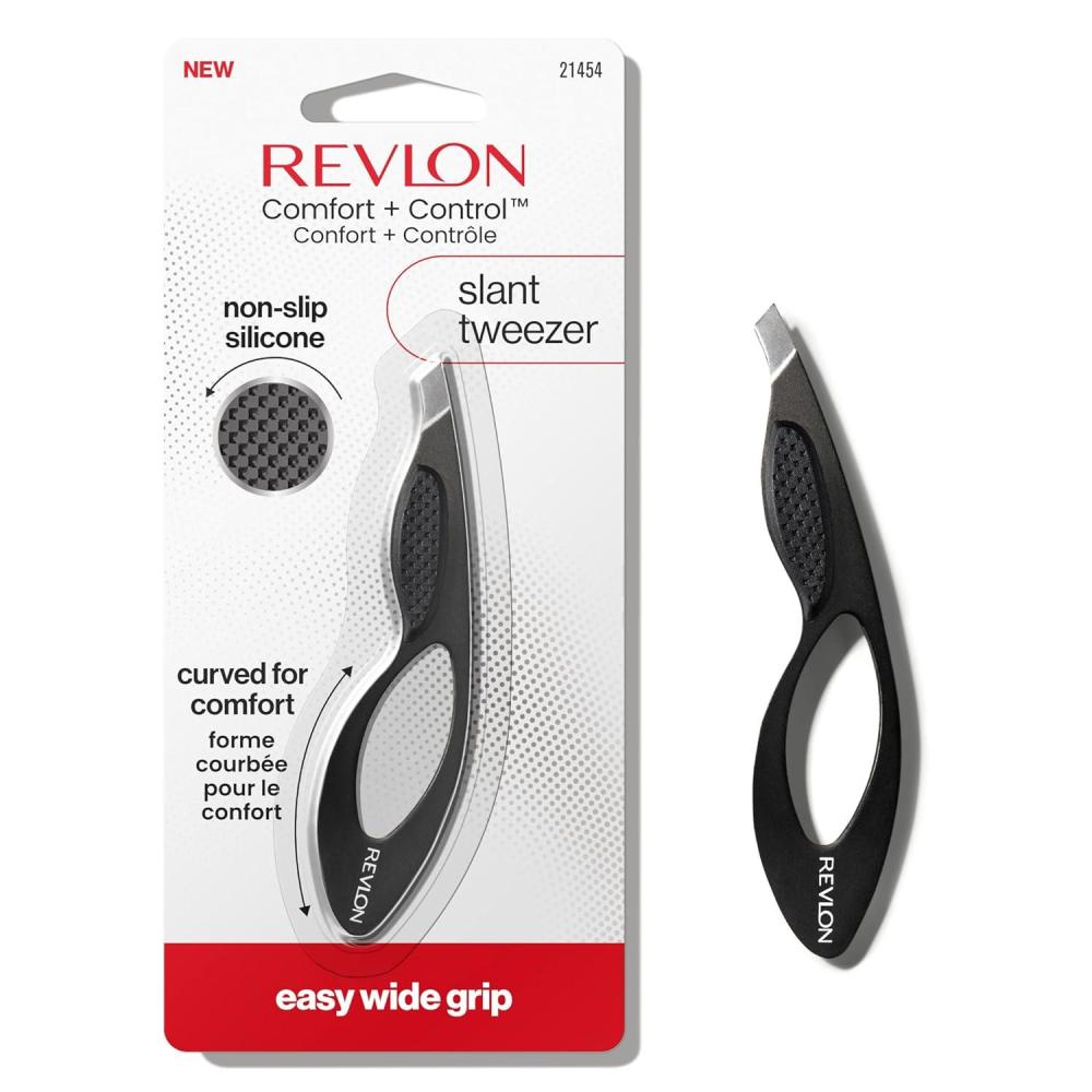 imageRevlon Comfort and Control Tweezer Easy to Use Eyebrow Tool with Wide Grip 1 count