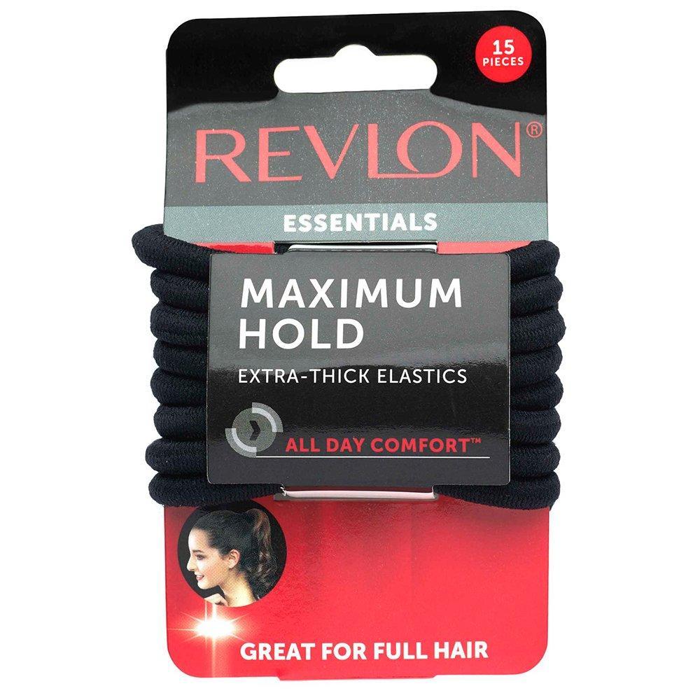 imageRevlon Extra Thick Black Hair Elastics 15 CountBlack