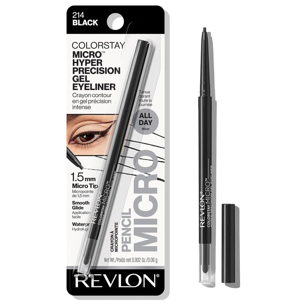 imageRevlon Gel Eyeliner ColorStay Micro Hyper Precision Eye Makeup with Builtin Smudger Waterproof Longwearing with Micro Precision Tip 215 Brown 0002 ozBlack