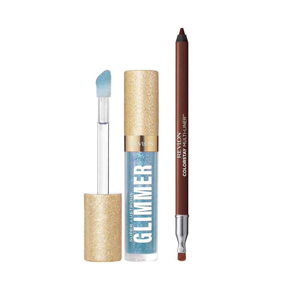 imageRevlon Super Lustrous Glimmer Gloss and ColorStay MultiLiner Bundle Indigo Ice and Catalyst Pack of 2