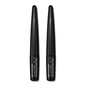 REVLON ColorStay Micro Easy Precision Liquid Eyeliner, Waterproof, Smudgeproof, Longwearing with Felt Tip Applicator, 301 Blackout, 0.057 fl oz(301 Blackout (Pack of 2))