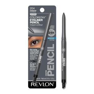REVLON ColorStay Pencil Waterproof Eyeliner, Smudge-Proof, Eye Makeup with Built-In Sharpener, Packaging May Vary, 204 Charcoal, 0.01 oz(1 Count (Pack of 1))