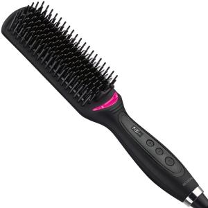 REVLON Salon One-Step Straight and Shine Heated Brush for Visibly Shinier, Smoother Hair | Hair Straightener That Revives Second Day Hair with an Ion Generator That Helps Reduce Frizz(1 Count (Pack of 1))