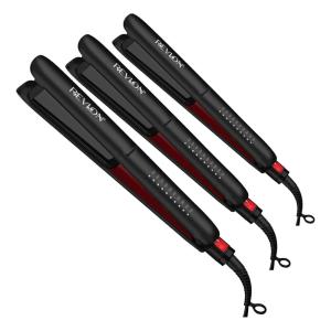 REVLON Smoothstay 1 Inch Hair Straightener – Coconut Oil Infused Flat Iron Helps Enhance Shine & Smoothness, Reduces Frizz, Sleek Straight Hair(1 Inch FLAT IRON (Pack of 3))